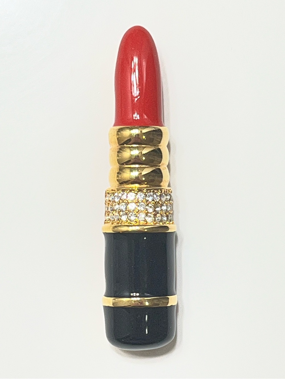 Vintage Kenneth Jay Lane Red Lipstick Brooch
